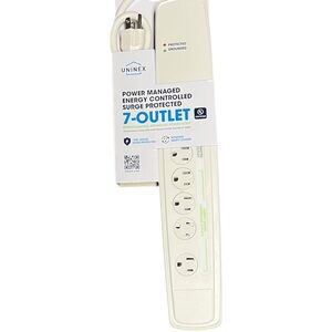 Uninex White 7-Outlet Surge Protector